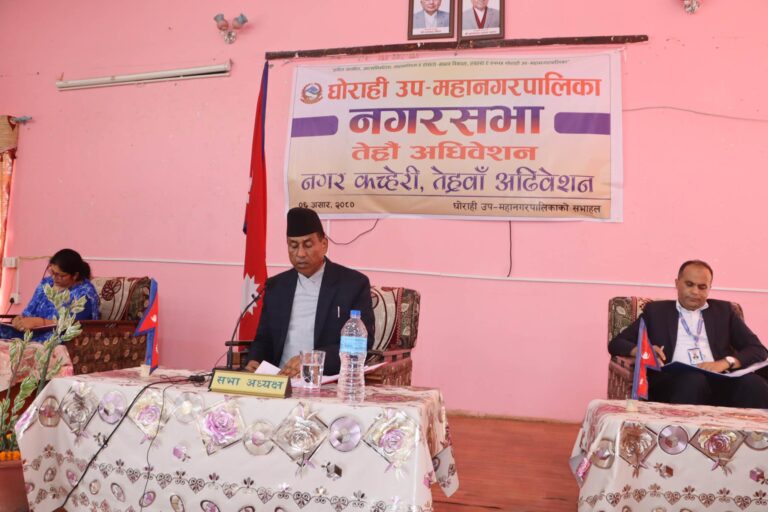 घोराहीमा नीति तथा कार्यक्रम सार्वजनिक