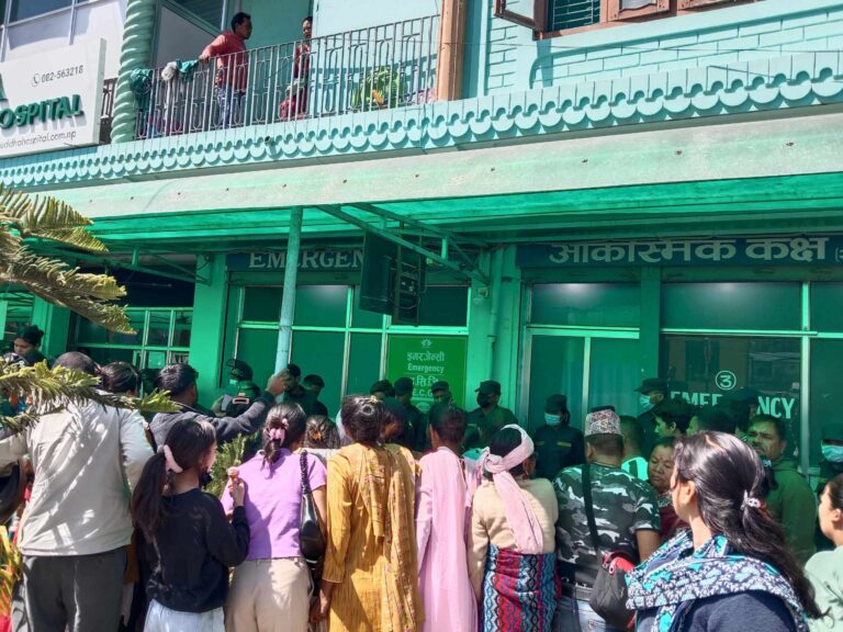 घोराहीको बुद्ध अस्पतालमा बालकको मृत्युपछि तनाव
