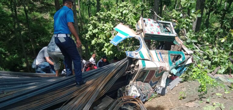 चौपट्टामा ट्रक दुर्घटना, चालक घाइते