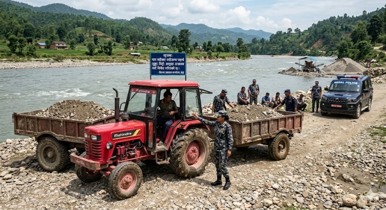 अवैध उत्खनन विरुद्ध प्रहरी सक्रिय